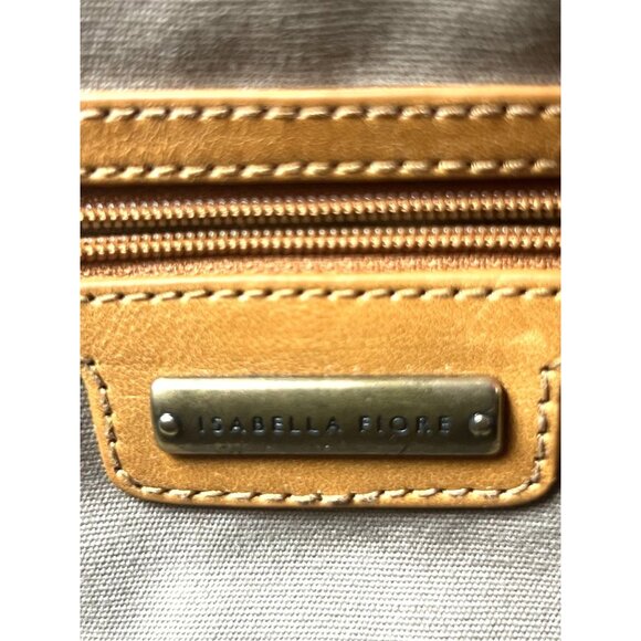 VTG Isabella Fiore Starry Safari Wanda Beaded Satchel Handbag Leather Canvas - Picture 6 of 13